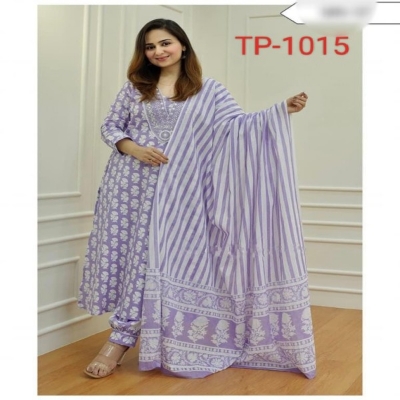 Picture of Exclusive Naira Cut Three Piece Super Hit Collection - Anarkali Kamiz Selwar Dupatta Set - Exclusive Naira Cut Anarkali Three-Piece Set(1015) Shipon georgette with batik shet