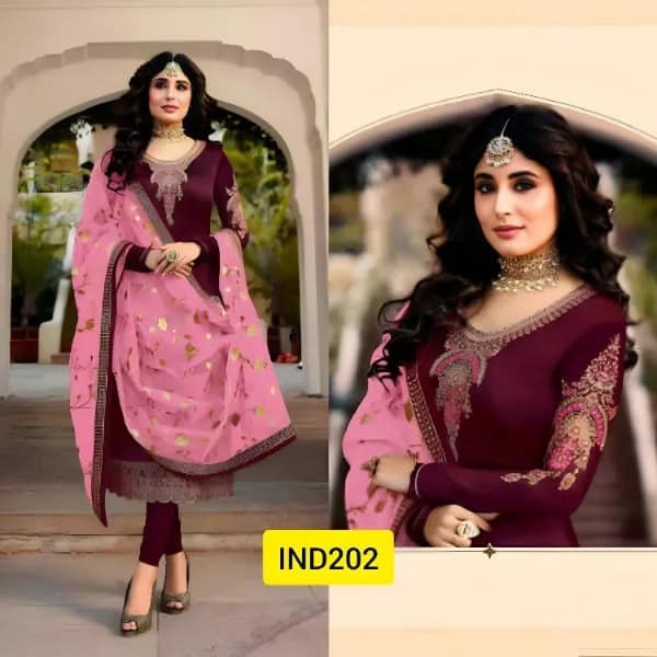Picture of Georgette Embroidery Work Party Wear Party Dress For Women GM-21