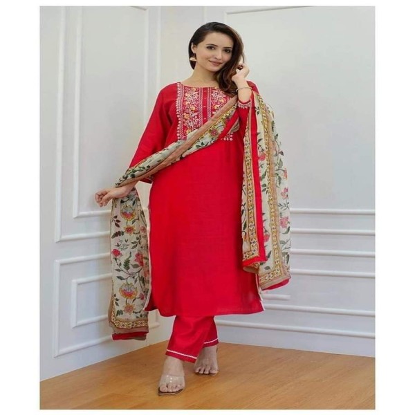 Picture of Cotton Printed Readymade Salwar Kameez Three Piece-code-tbk-18