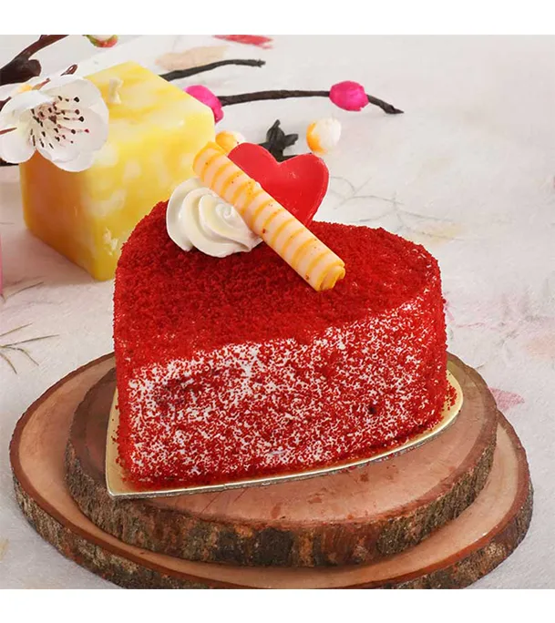 Picture of Red Velvet Heart Shape Pastry 80 Gm ±