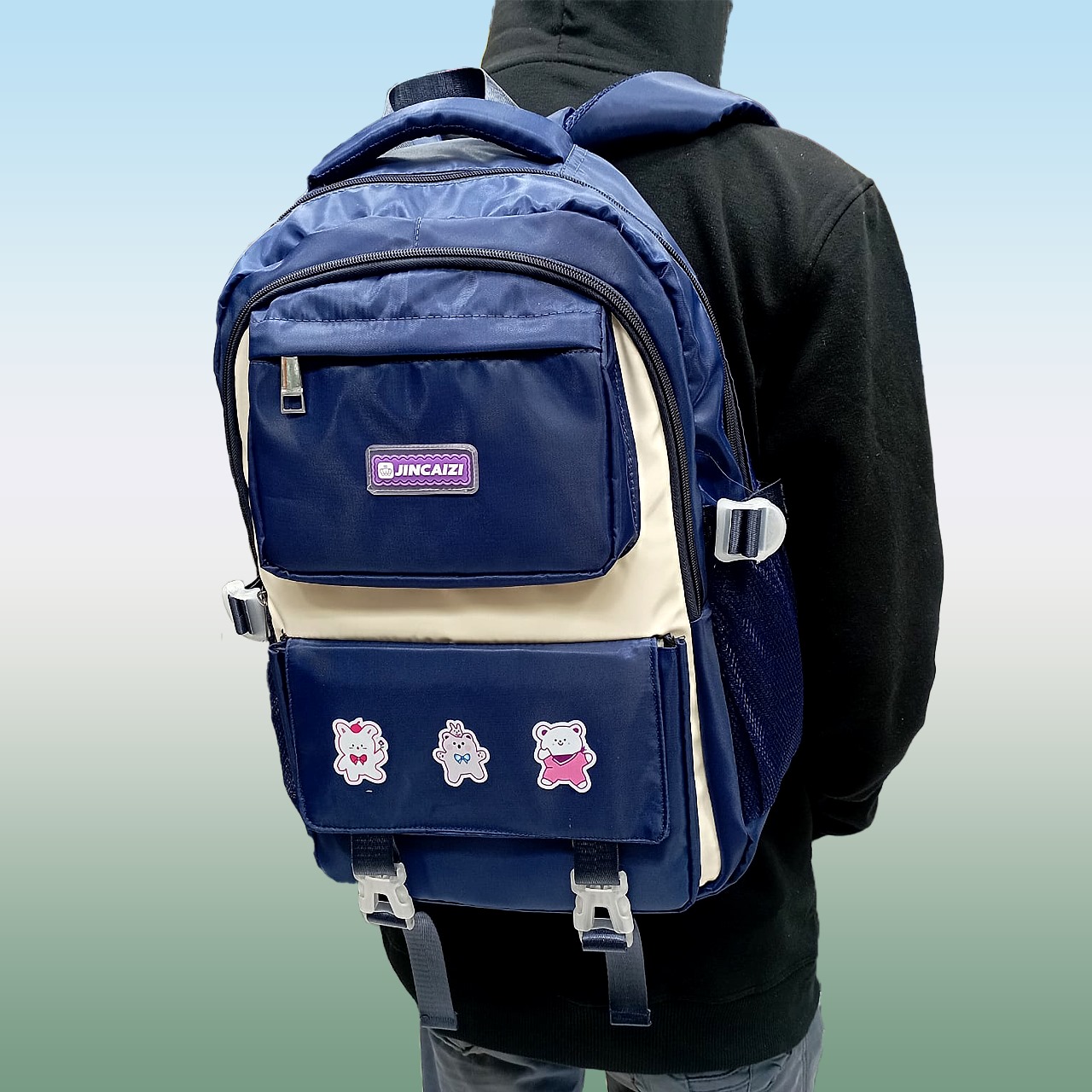 buy kids-backpack-children-school-bags-waterproof-primary-schoolbag-book-bag-blue at best price in Bangladesh