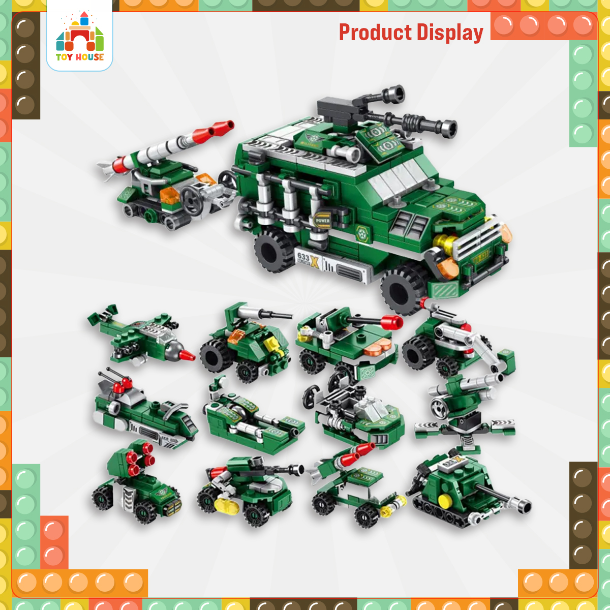 Buy Panlos 573 Pcs Military 12 in 1 City Building Block for Kids 25 Play Style at Best Price In Bangladesh