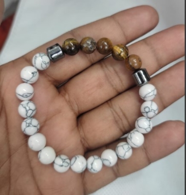 Picture of Chakra Healing Balance Bead Bracelet Natural Lava Stone