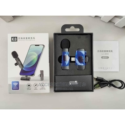 Picture of K8 Wireless Lavalier Microphone Upgraded Plug-Play Auto-Syncs Mic For Vlogs Interview