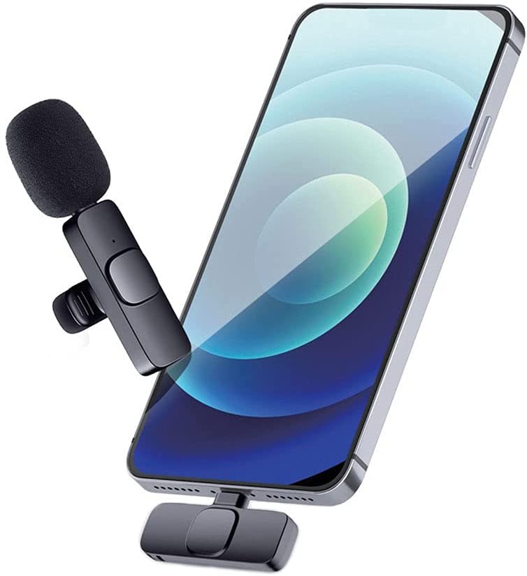 Picture of K8 Wireless Lavalier Microphone Upgraded Plug-Play Auto-Syncs Mic For Vlogs Interview
