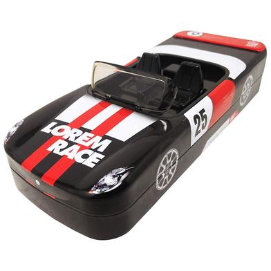 Picture of Metal Car Shaped Pencil Box case with Wheels And Movable car Seats Pencil tin Box (Blue)