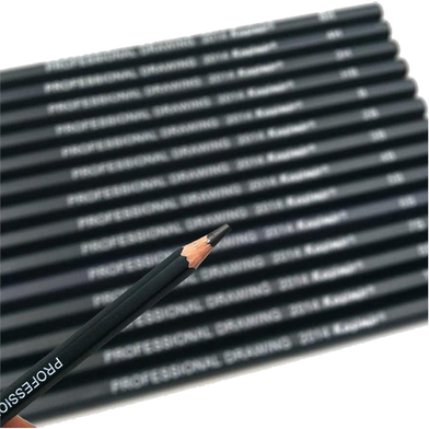 Picture of Professional Graphite and Charcoal Sketching Drawing Pencil Set - 14 Pcs