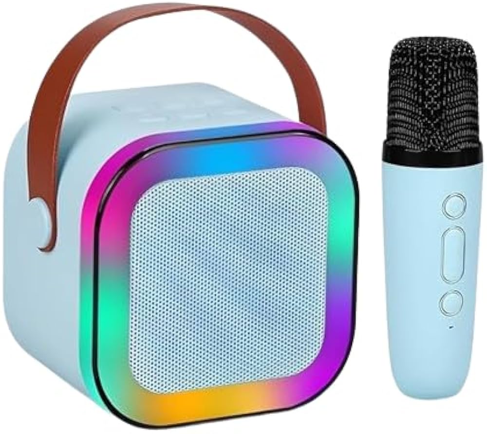 Picture of K12 Karaoke Machine Portable Bluetooth 5.3 PA Speaker With 1 Wireless Microphones Home Family Singing Children's Gifts