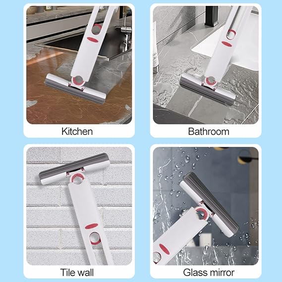 Picture of Portable Mini Mop, Multifunctional Self-Squeeze Mini Mop Hands-Free Mop,Lazy Mini Mop Bathroom Strong Absorbent Mop,Cleaning Mop for Kitchens Bathroom Tableware Desktop Car Glass
