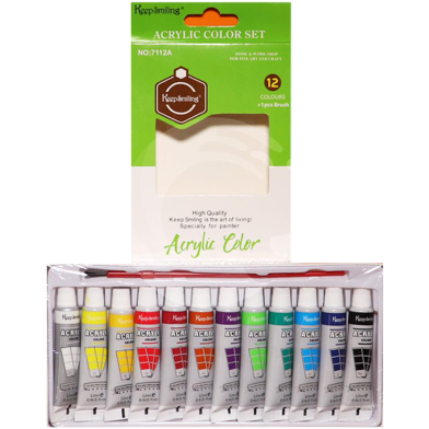 Buy Keep Smiling Acrylic Colour 12ml 12 Shaes Best Prices in Bangladesh
