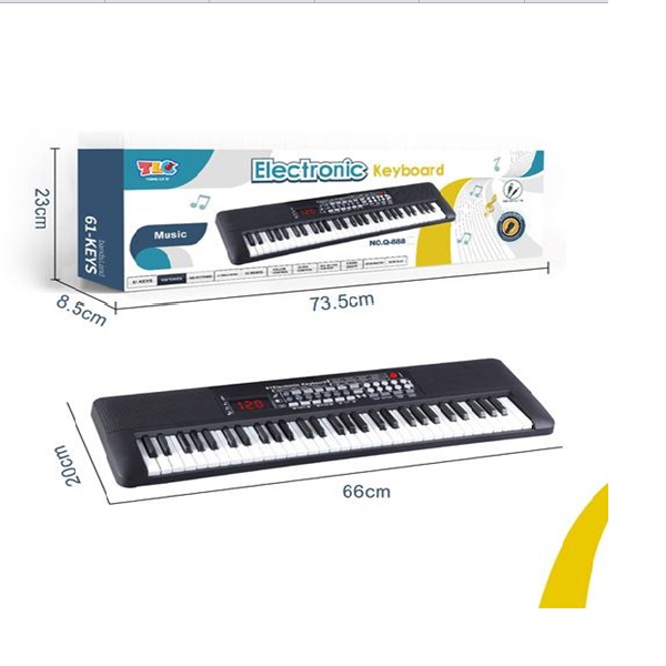 Buy Newb 61 key multifunctional electronic keyboard with display USB connector microphone at Best Price In Bangladesh