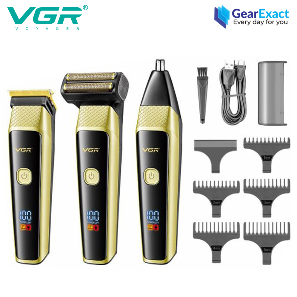 Picture of VGR V-366 Multi-grooming Kit 3-in-One-Hair, Beard, and Nose Trimmer for Men