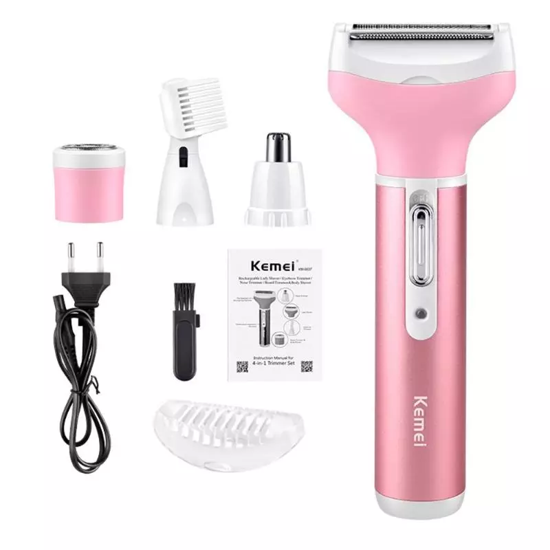 Buy Kemei KM-6637 Multi Functional 4 In 1 Shaver For Women Online at Best Price In Bangladesh