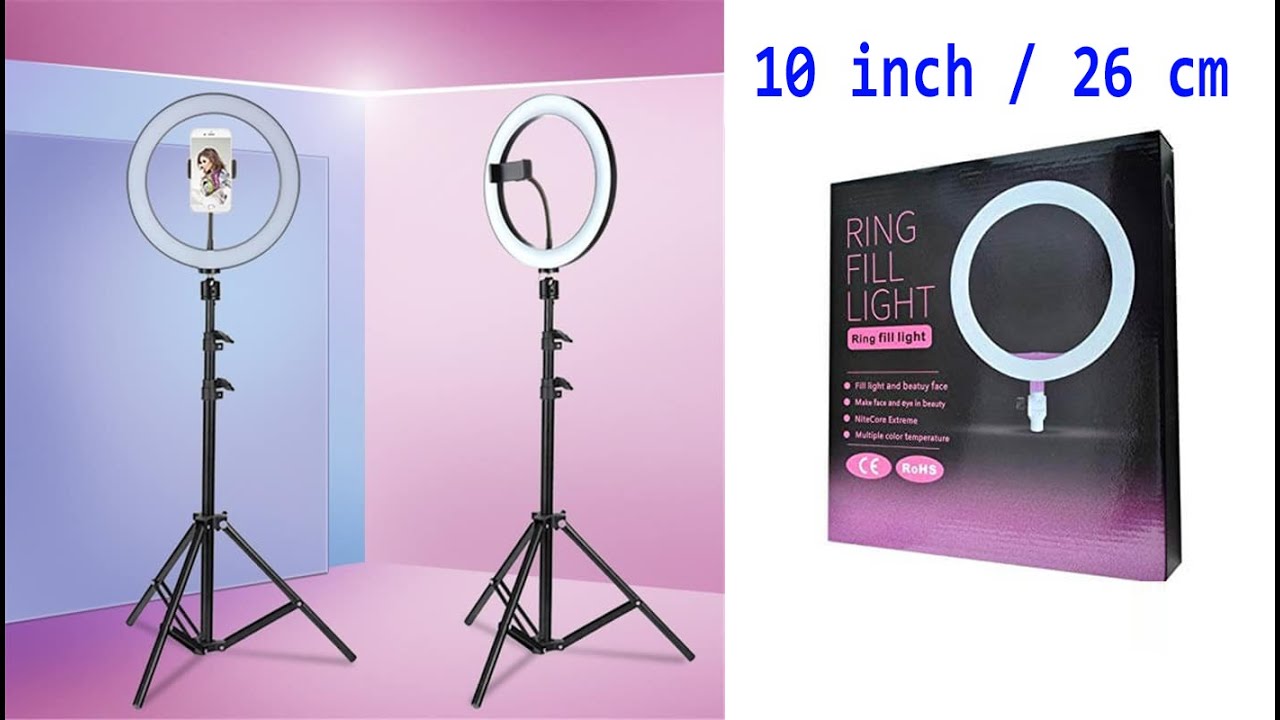 Picture of Ring 10 inchi Light Photo Studio Camera, Video lamp with Tripod for Smartphone
