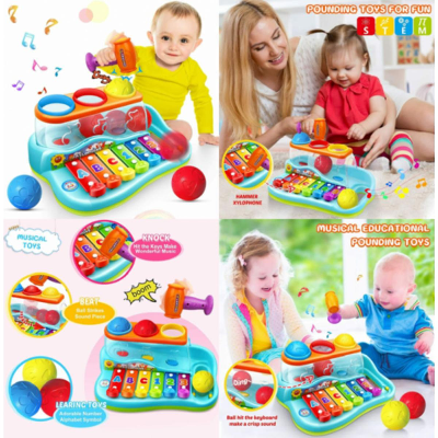 Baby Toys 12-18 Months Montessori Toys for 1 Year Old Girl Gifts, 1 Year Old Toys Pound Toy with Xylophone Toys for 1 Year Old Boy Gifts, Music Developmental Toddler Toys Age 1-2 Baby Boy Girl Toys 
