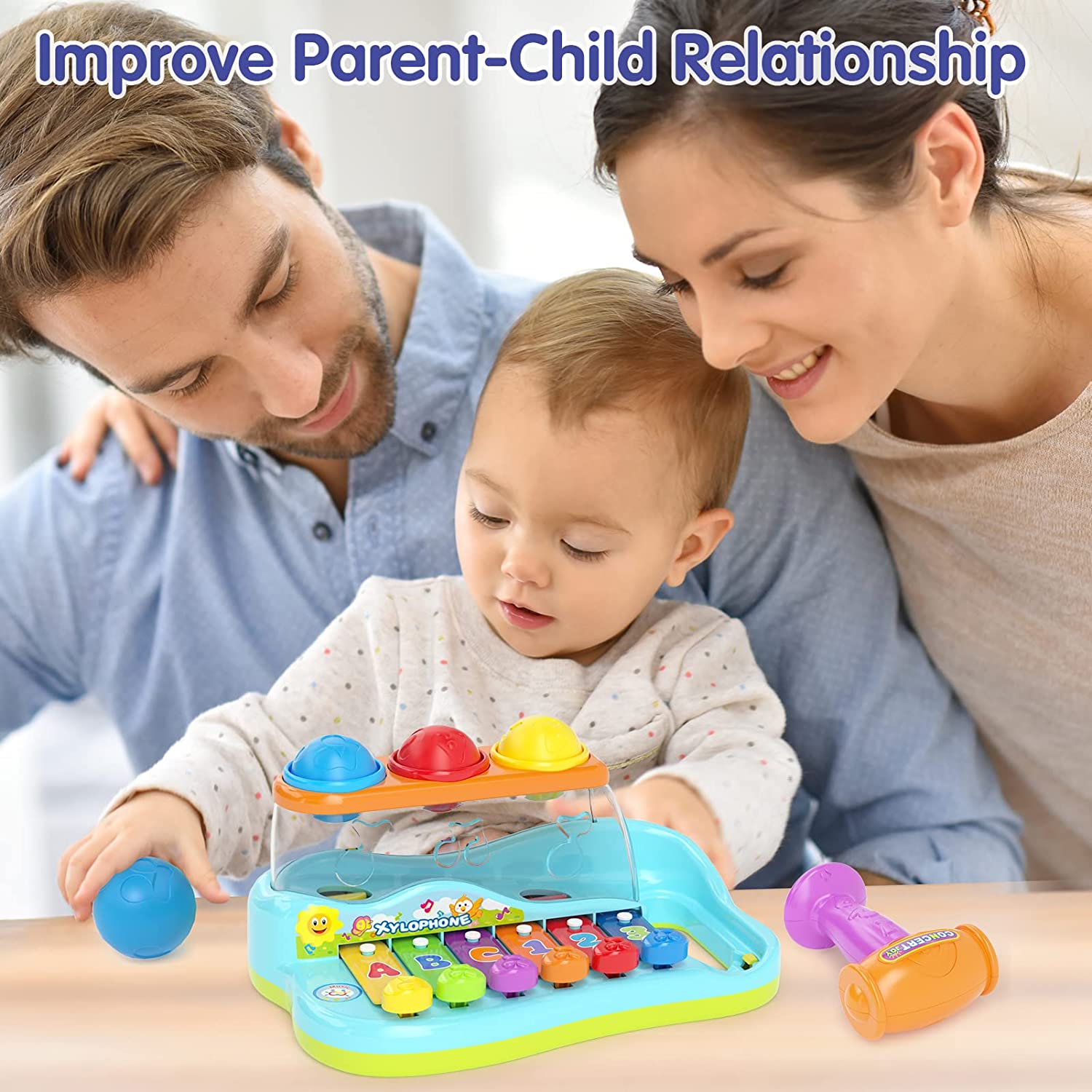 Baby Toys 12-18 Months Montessori Toys for 1 Year Old Girl Gifts, 1 Year Old Toys Pound Toy with Xylophone Toys for 1 Year Old Boy Gifts, Music Developmental Toddler Toys Age 1-2 Baby Boy Girl Toys 