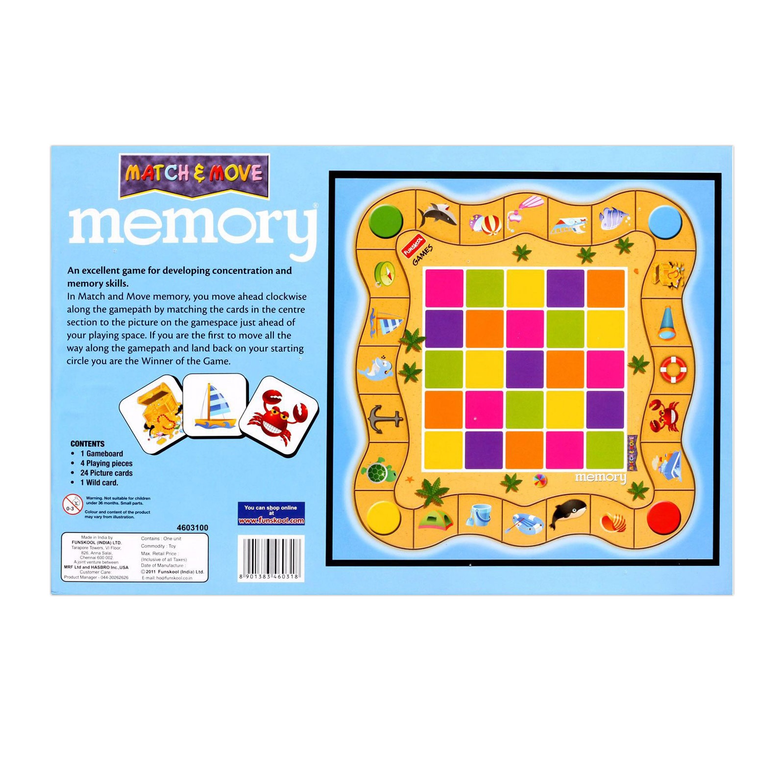 Buy FUNSKOOL Memory Match & Move Board Game For Kids at Best Price In Bangladesh