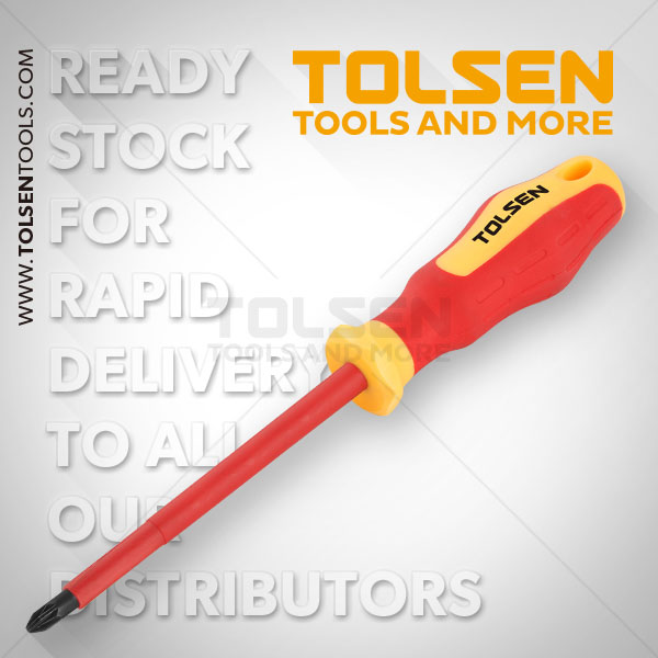 Picture of TOLSEN VDE Insulated Star Screwdriver (PZ2 x 100 mm) 1000V, VDE & GS Certified Model No: 38011