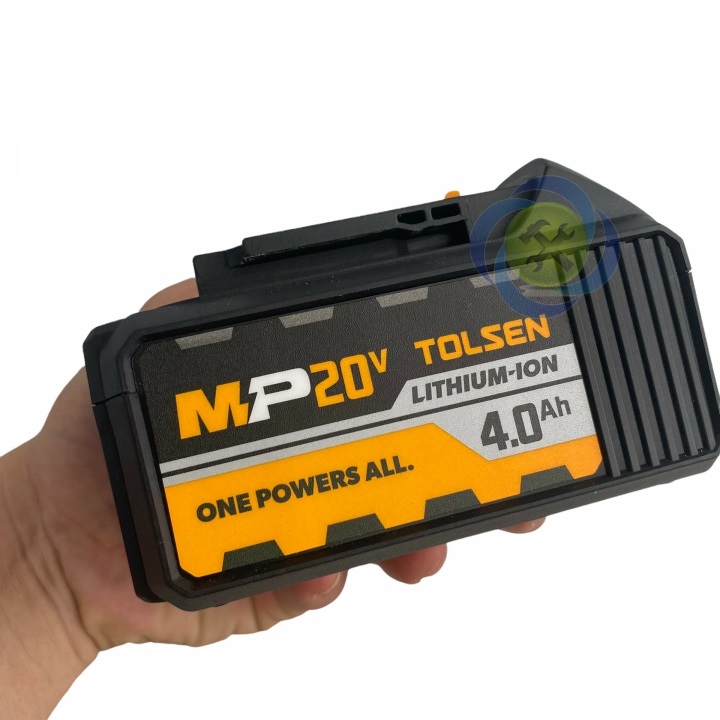 Picture of Tolsen 20V 4.0Ah Li-ion Battery Pack compatible with all TOLSEN MP20V cordless tools. One Powers All, Model: 87474