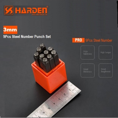 Picture of Harden 3mm Professional 9Pcs Steel Number Punch Set 610853
