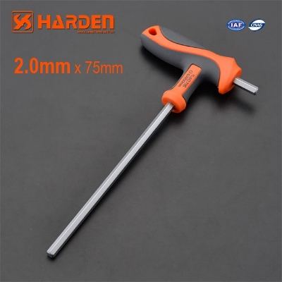 Picture of Harden 2mm T Handle Allen Hex Key Chrome Vanadium Steel spanner set Inner Hexagon Wrench Hand Tool Spanner 540711