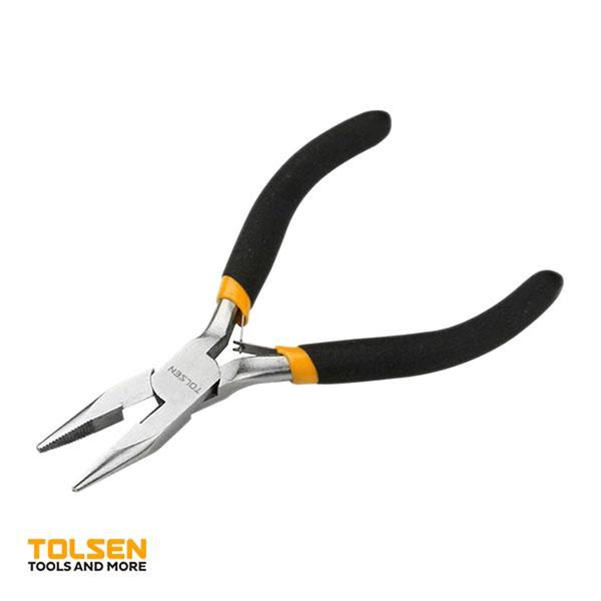 Picture of [11TK Deal] TOLSEN Mini Long Nose Pliers (4.5") 10031 Bi-Dipped Handle - Kings Trading