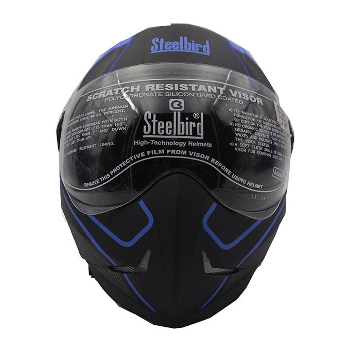 Picture of Majestic - Full Face Bike Helmet for Men and Women - Black and Blue