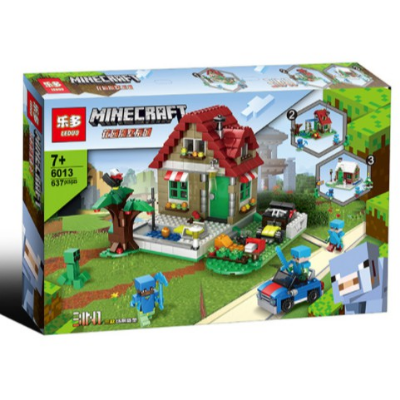 Buy 637Pcs 3 in 1 Villa Garden Mine Craft Building Blocks 6013 at Best Price In Bangladesh