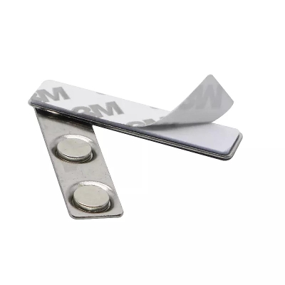 Picture of 60x14mm Steel Plate Magnetic Name Badge For Clothing