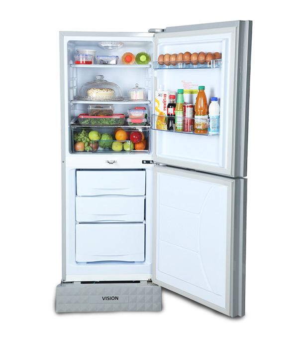 Buy VISION Glass Door Refrigerator RE-330 Liter Dahlia Flower Bottom Mount at Best Price in Bangladesh