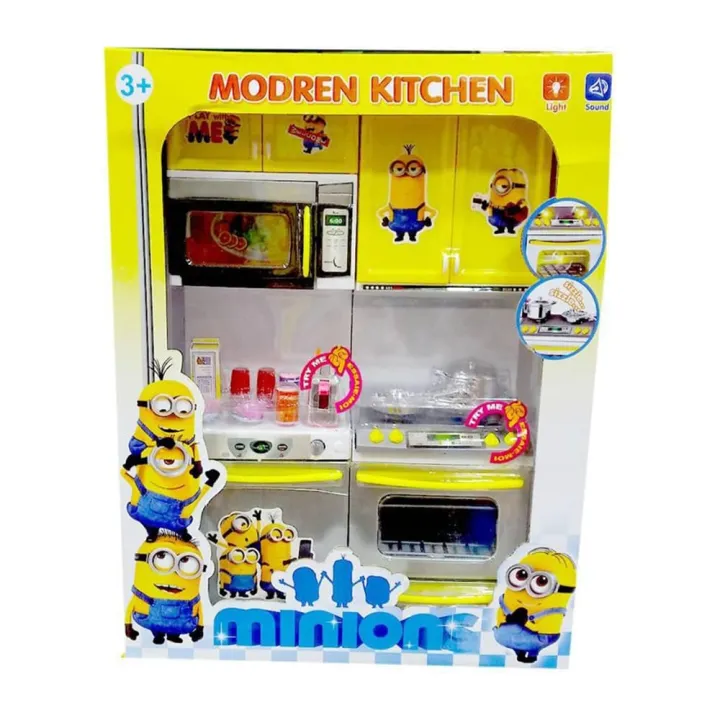 Buy Cute Minion Design Kids Modern Kitchen Play Set For Girls at Best Price In Bangladesh