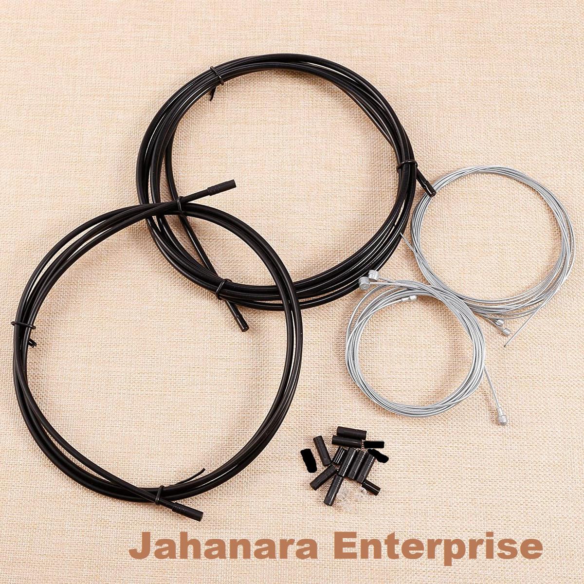 Picture of Bike Brake Cable Housing Kit Bicycle Brake Cable with End Caps Bike Cable Replacement Control Line Set for Compatible with MTB Road & Mountain Bike