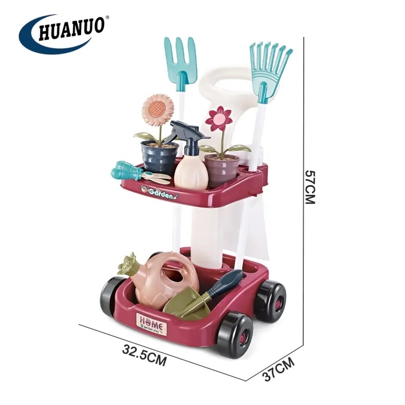 Buy 23pcs Gardening potting combination cart creative plant cleaning Housework Toys at Best Price In Bangladesh