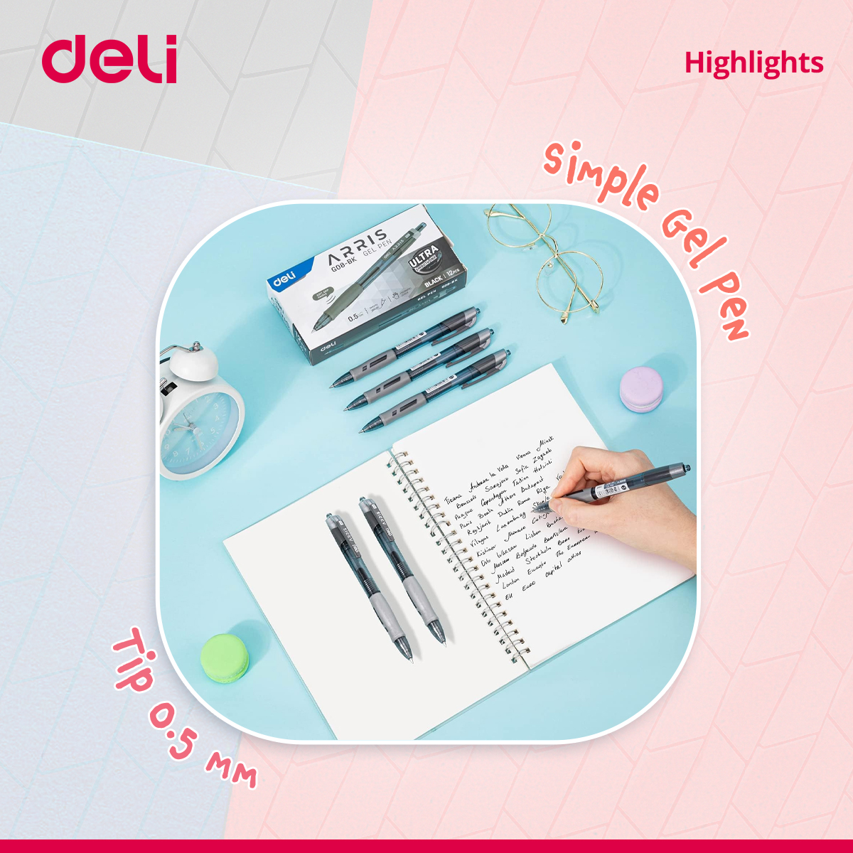Buy Deli Gel Pen Sign Pen 0.5mm Black 1 Pcs -EG08-BK at Best Prices in Bangladesh