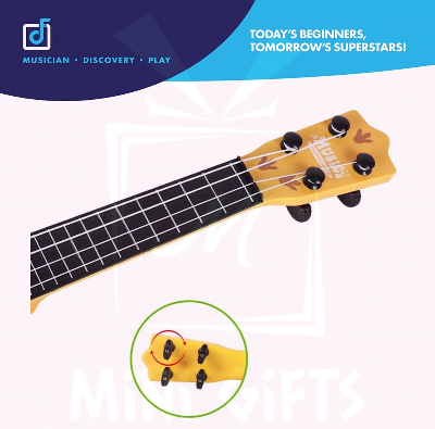 Buy 17 inch small guitar for kids, Toys for Children with 4 Steel Strings multicolor Musical Instrument Toy for Toddler Boys Girls at Best Price In Bangladesh