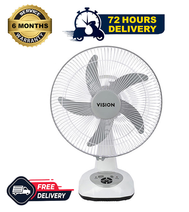Buy VISION Rechargeable Table Fan 14''(White) USB Charger Online at Best Price in Bangladesh