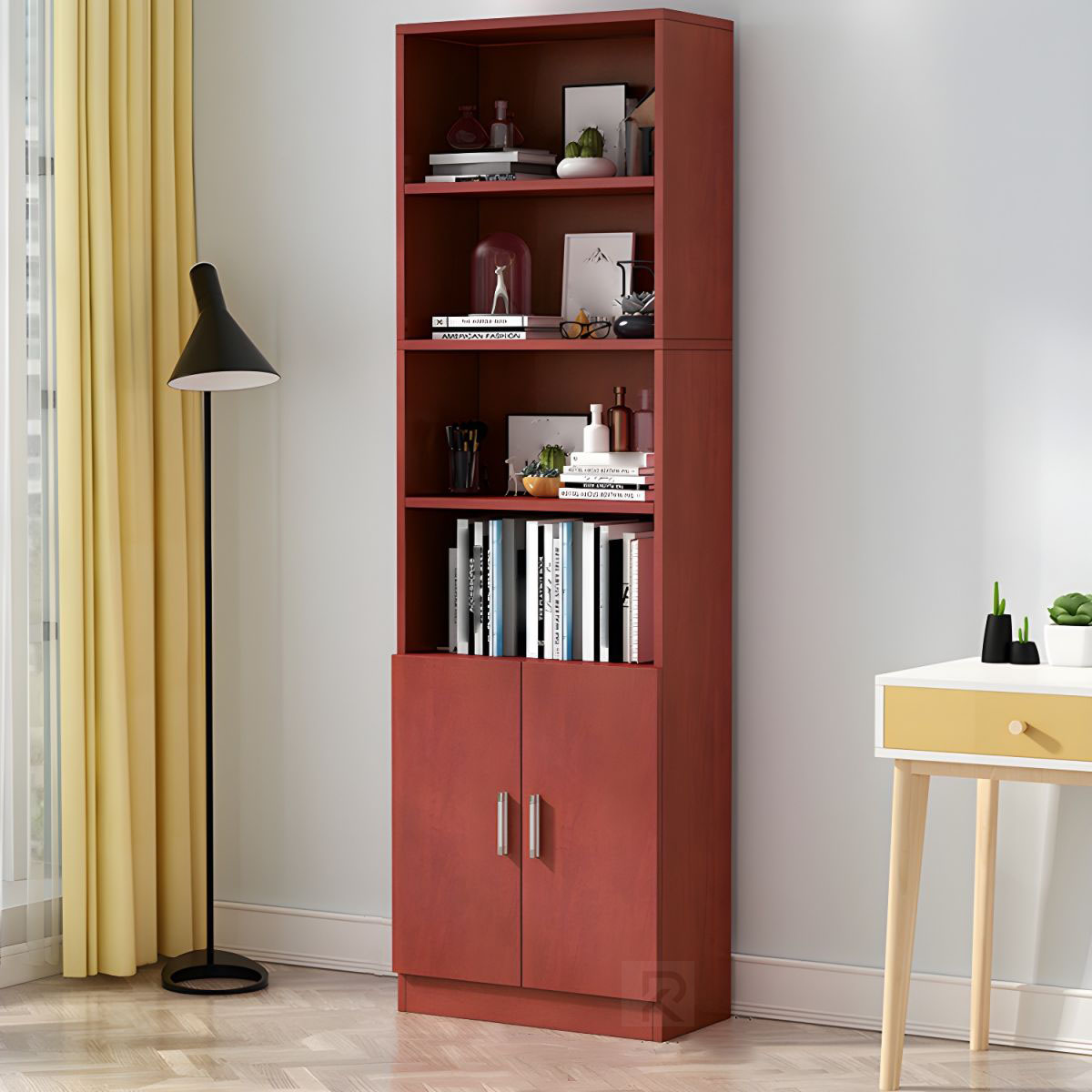 Picture of RK Modern Library Book Shelf Standing Display Shelve Rack Engineered Wood Bookcase Bookshelf Showpiece Rack with Storage Cabinet