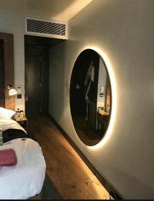 Picture of Round Mirror With Light For wall Decoration Home And Office