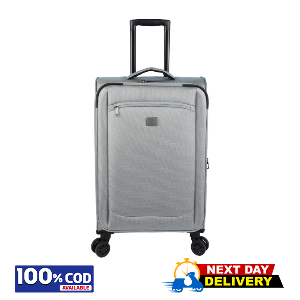 Travello Soft Suitcase/Luggage 450D Jacquard RPET with PUX2 in waterproof 24" Gray 24 Inch Soft Suitcase/Luggage 450D Jacquard RPET with PUX2 in waterproof- Gray (original Export)
