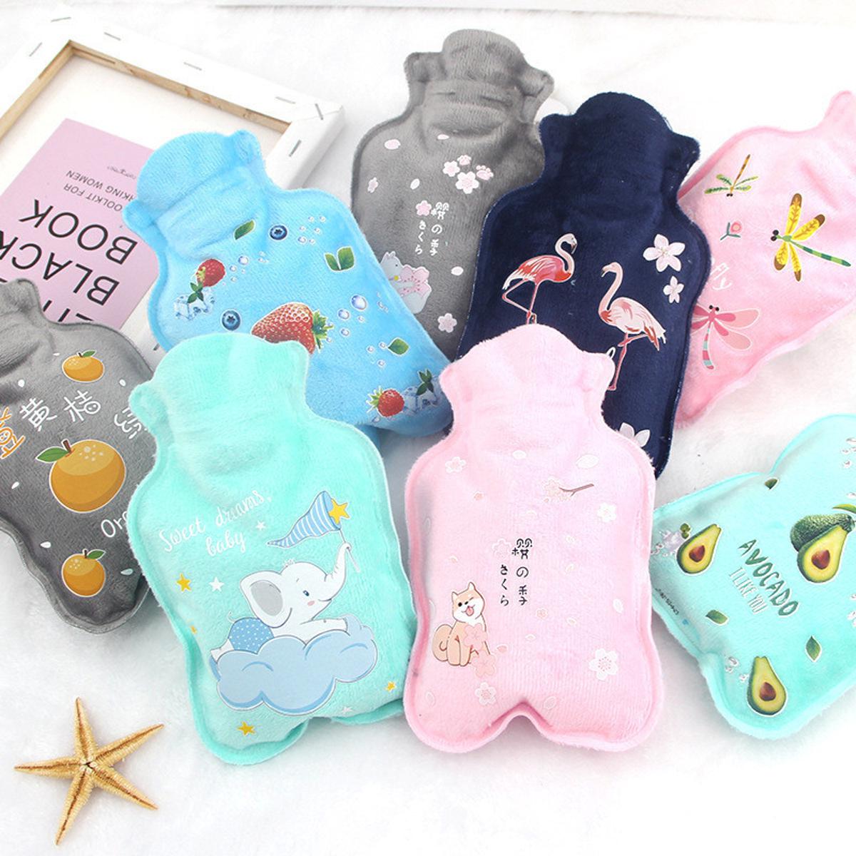 Picture of 1pc Cute Hot Water Bottle Warm Belly Treasure Cartoon Warmer Filled Mini Explosion-proof Portable Winter Reusable Hand Warmer