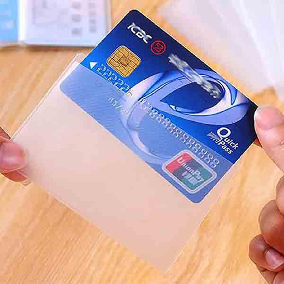 Picture of 5 Pcs Transparent PVC Card Holder, Safe from Damage/Scratch