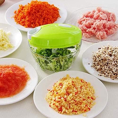 Picture of Manual Food Processor Vegetable Chopper, SCSXGO Portable Hand Pull String Garlic Mincer Onion Cutter for Veggies Fruits Nuts,Durable BPA Free Food Safe Material