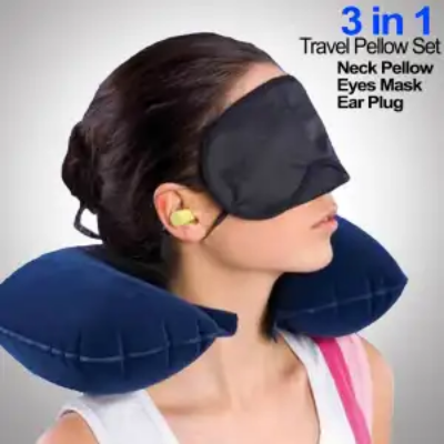 Picture of 3 In 1 Travel Set - Neck Pillow, Eye Mask and Ear Plug