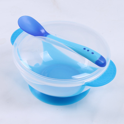 Picture of Baby Suction Feeding Bowl with  Spoon Bowl 1  Set Multicolor