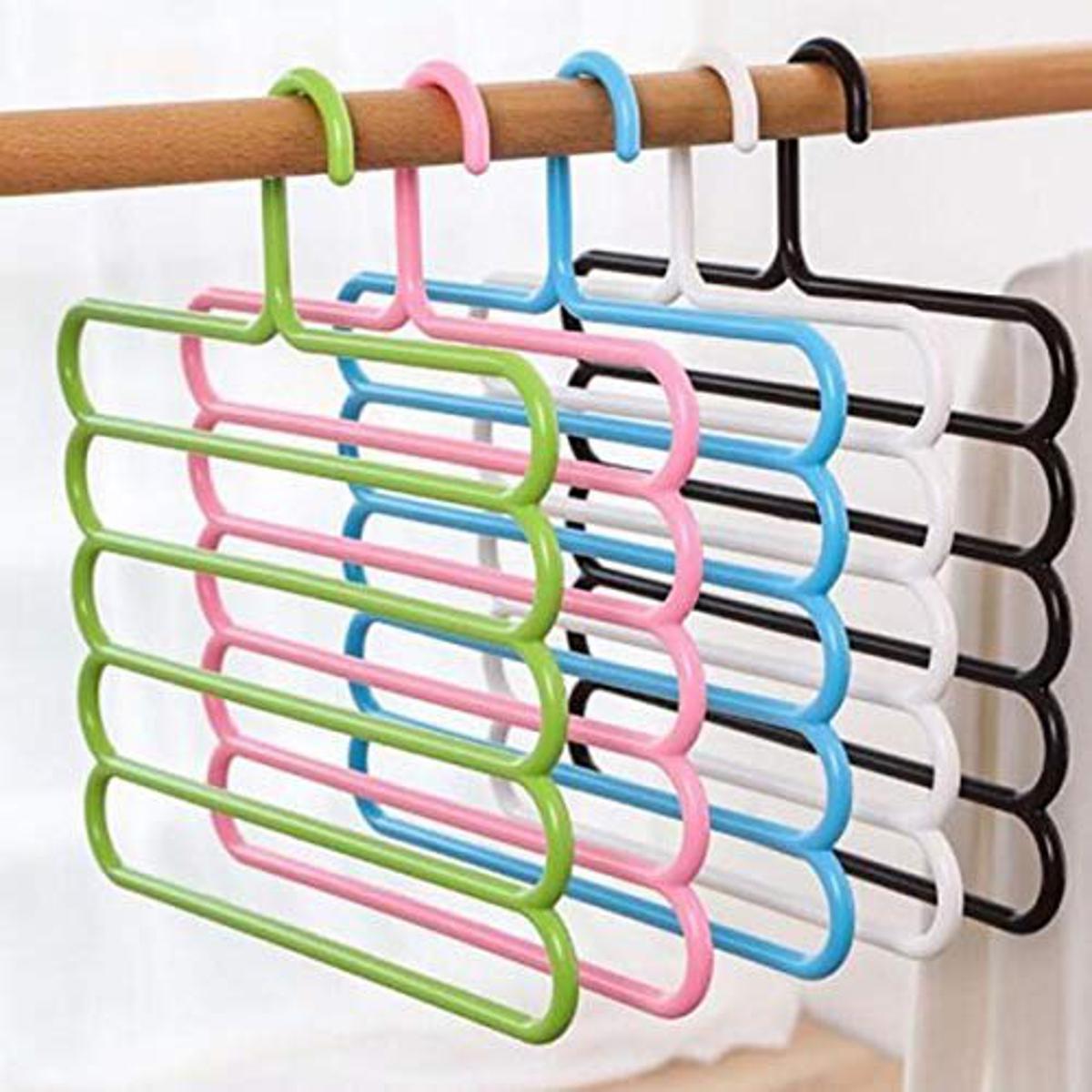 Picture of (3Pcs-1Pack) 5 Layer Magic Hanger Multi-Functional Magic Multiple Layer Trousers Hangers Hanger