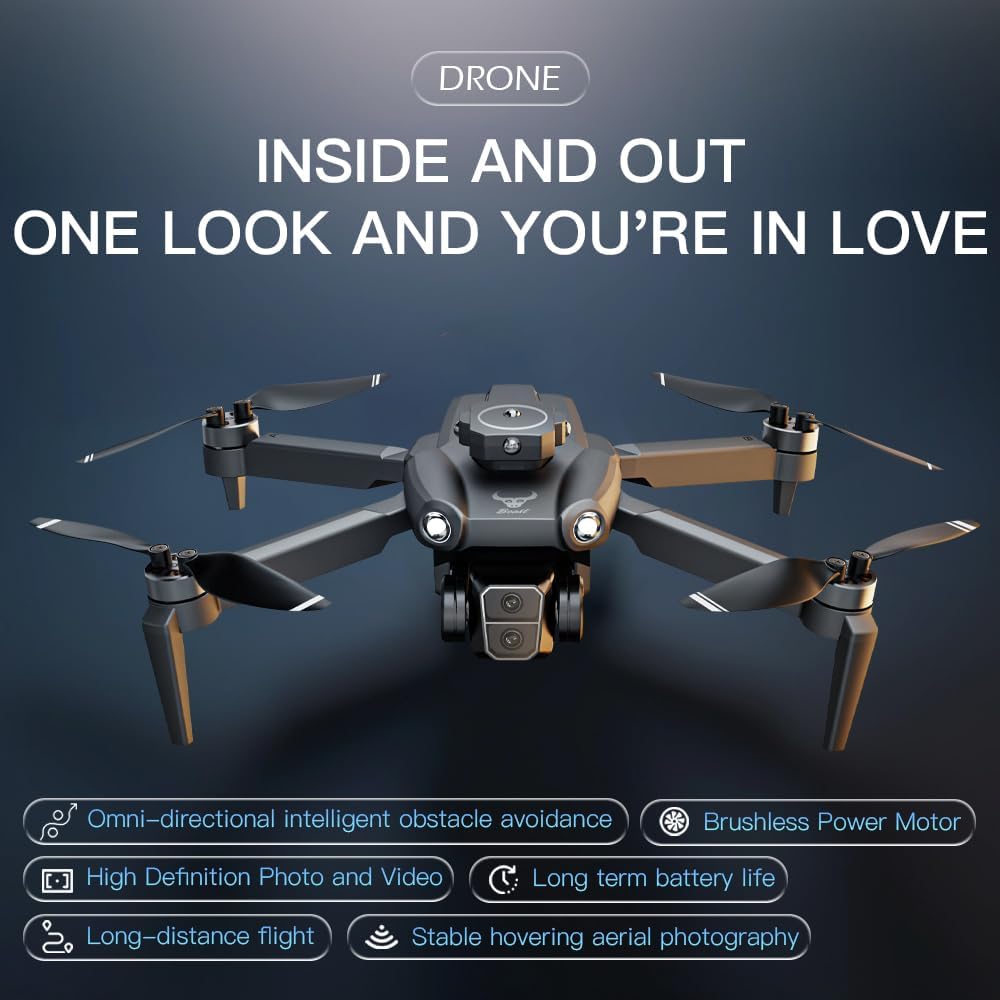 Picture of G.P.S Drone Three-Axis Flow Positioning Brushless Motot Folding 4k Dual Camera Four-Sided Obstacle Avoidance Drones Black x