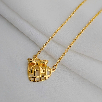 Picture of Korean Trendy Design Premium Quality Love & Tie Shape Pendant Necklace For Women Holiday Gifts Party, Birthday, Bridal Jewelry