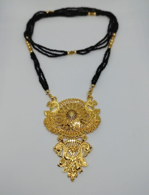 Picture of Women's Elegant Traditional Wear Gold Plated Beaded Necklace For Women & Girls Alloy Necklace/ Mangalshutra