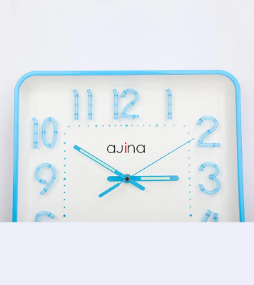 Picture of Ajina Maple Digit Square Wall Clock Blue  