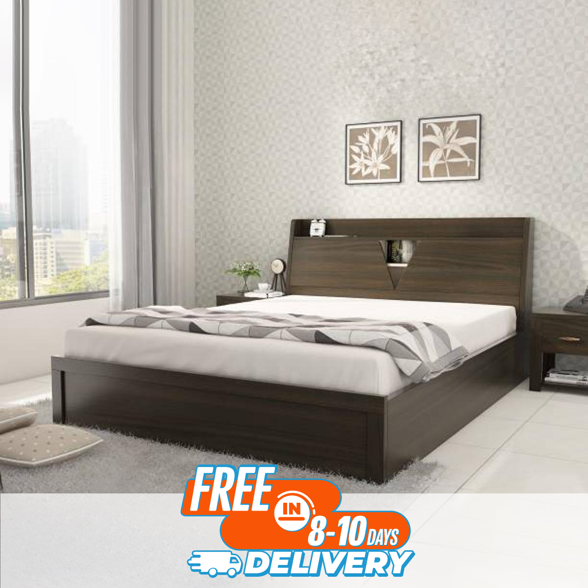 Picture of Andormahal (MDF) khat/bed double size- 5 ft by 7 ft